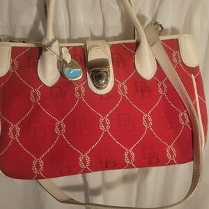 Dooney & Bourke Red and White Satchel